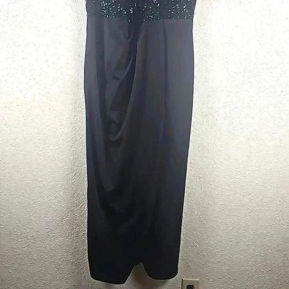 Shein Black Modely Plus Surplice Neck Conrast Sequin Dress - Picture 4 of 9